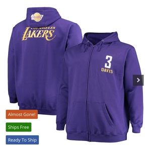 Anthony Davis lakers zip hoodie